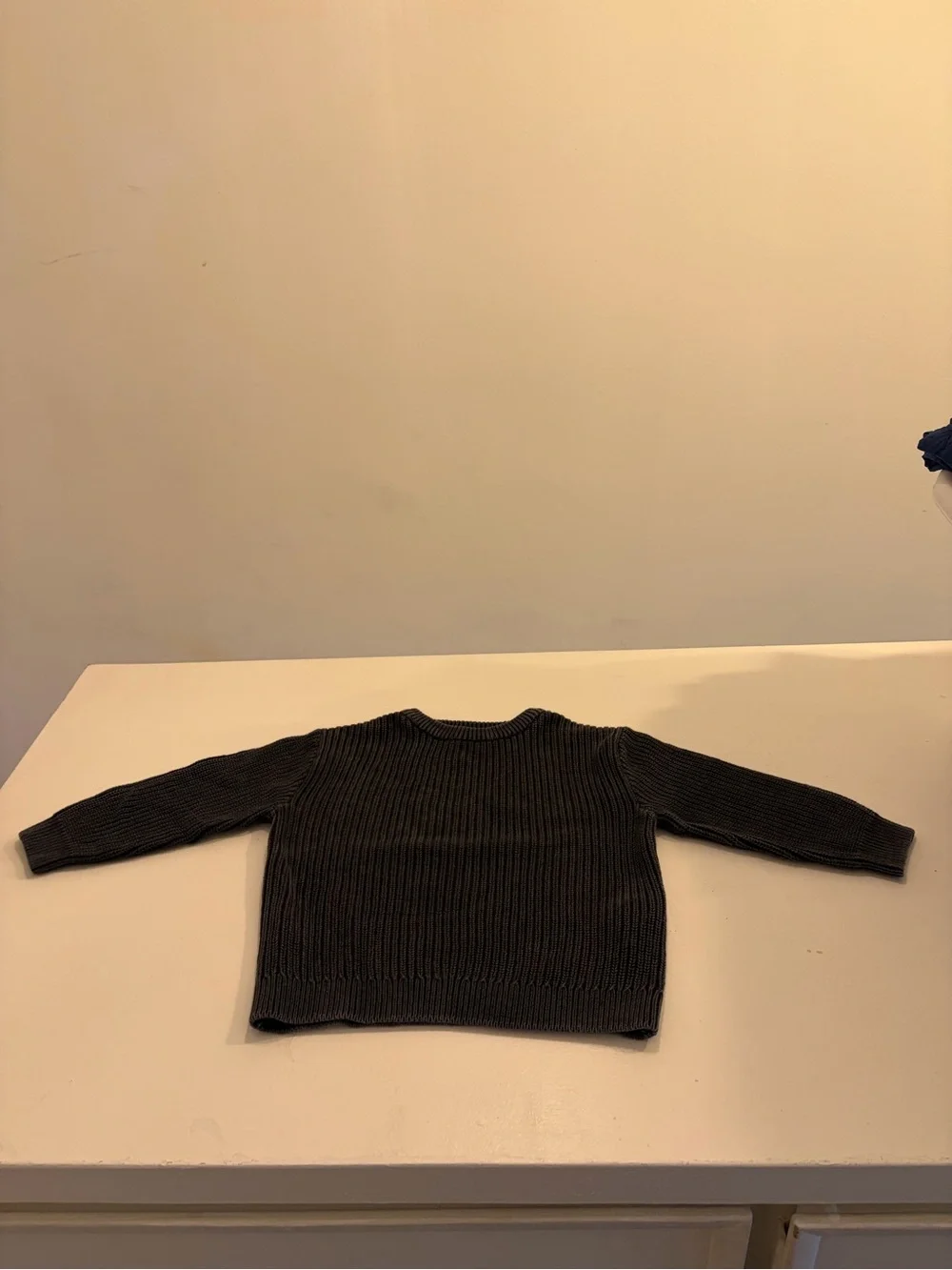 Zara Kids Boys Charcoal Ribbed Knit Sweater 2Y 92 cm